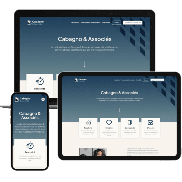 Développement du site web d'un avocat spécialisé dans le droit du sport